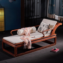 Red Wood Rohan Bed with three sets of Ming and Qing flowers Pears wood New Chinese solid wood imitation ancient furniture Hedgehog Purple Sandalwood