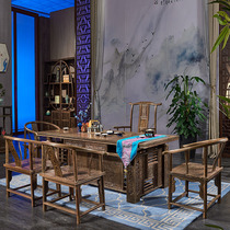 Solid Wood tea table and chair combination chicken wing Wood Chinese antique mahogany furniture tea table kung fu tea table tea table