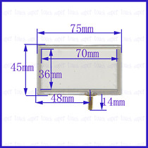  75*45 touch handwriting external screen glass 3 2 inch 3219 four-wire resistance touch handwriting digital universal
