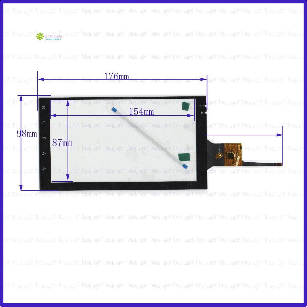 7 inch capacitive on-board navigation touch handwriting external screen glass quality good sensitivity high 176 * 98mm