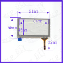 AK3258 original touch handwritten external screen glass four-wire resistor 91 * 55mm four-wire resistive touch screen