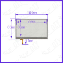  4 3-inch touch handwriting external screen glass four-wire resistance 104*66mm welding lower left outlet digital universal