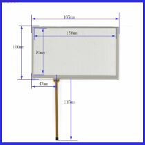 7 inch 165*100 extra cable car navigation touch handwritten outside screen four wire resistance screen
