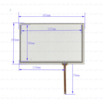  7 1 inch 165mm*104mm car navigation touch handwriting external screen four-wire resistance cable distance left 116