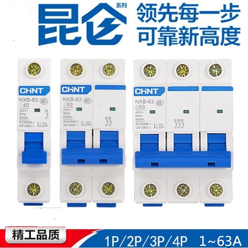 Type D NXB-63 Positive Thai Clenc Clenc Open Home Small Breaker Switch 123P4P 10 32 60A DZ47