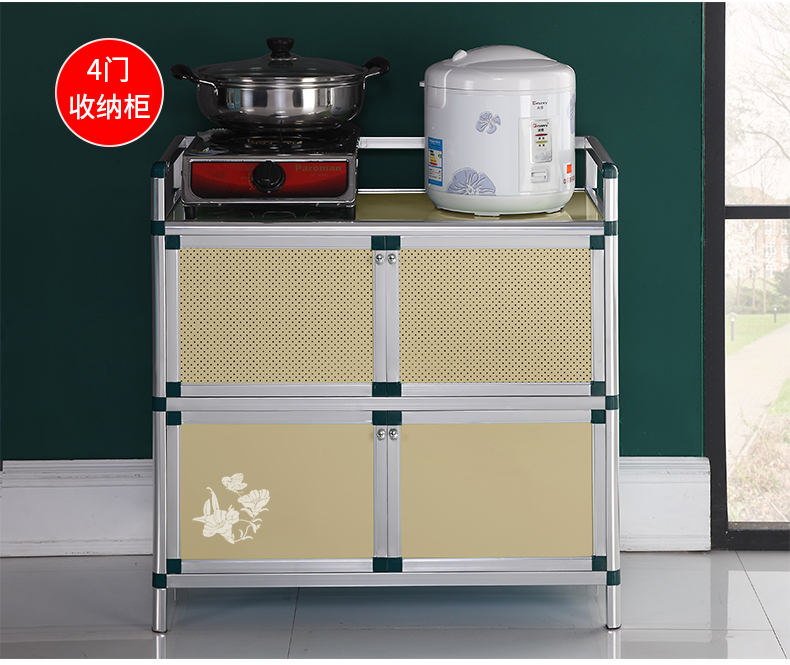 Tủ bếp đơn giản tủ bếp Tủ bếp tủ lưu trữ tủ lưu trữ tủ chìm tủ nhôm hợp kim - Buồng tủ quần áo nhựa trẻ em