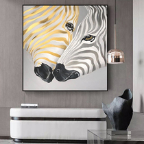 Original Hand-painted Oil Painting Light Extravagant and Decorative Painting Creativity Light Extravagant Art Painting High-end Animal Horse Square Hanging Painting