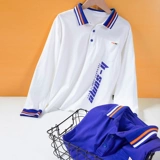 Летняя одежда, осеннее термобелье, футболка polo, свободный крой, подходит для подростков, 8-12 лет