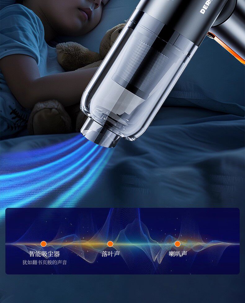 Car Vacuum Cleaner with Strong Suction Power, Wireless, Small, Handheld, Dual-Use for Car and Home, High Power