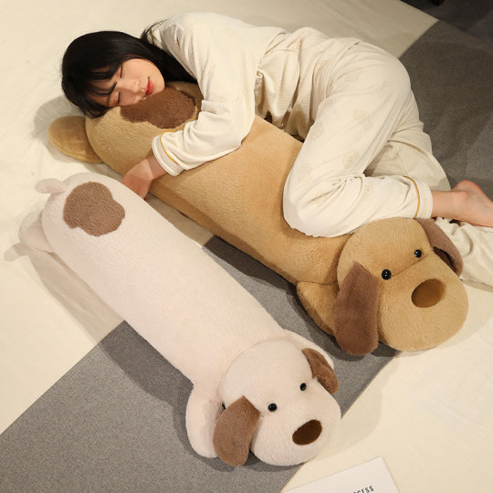 Cute Long Dog Plush Toy, Sleeping Companion Pillow, Girl's Bed Leg-Hugging Doll, Boy's Washable Doll