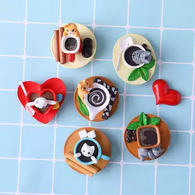 Creative three-dimensional cute cat 3D whiteboard stickers magnet magnetic refrigerator decorative stickers cartoon children small gifts