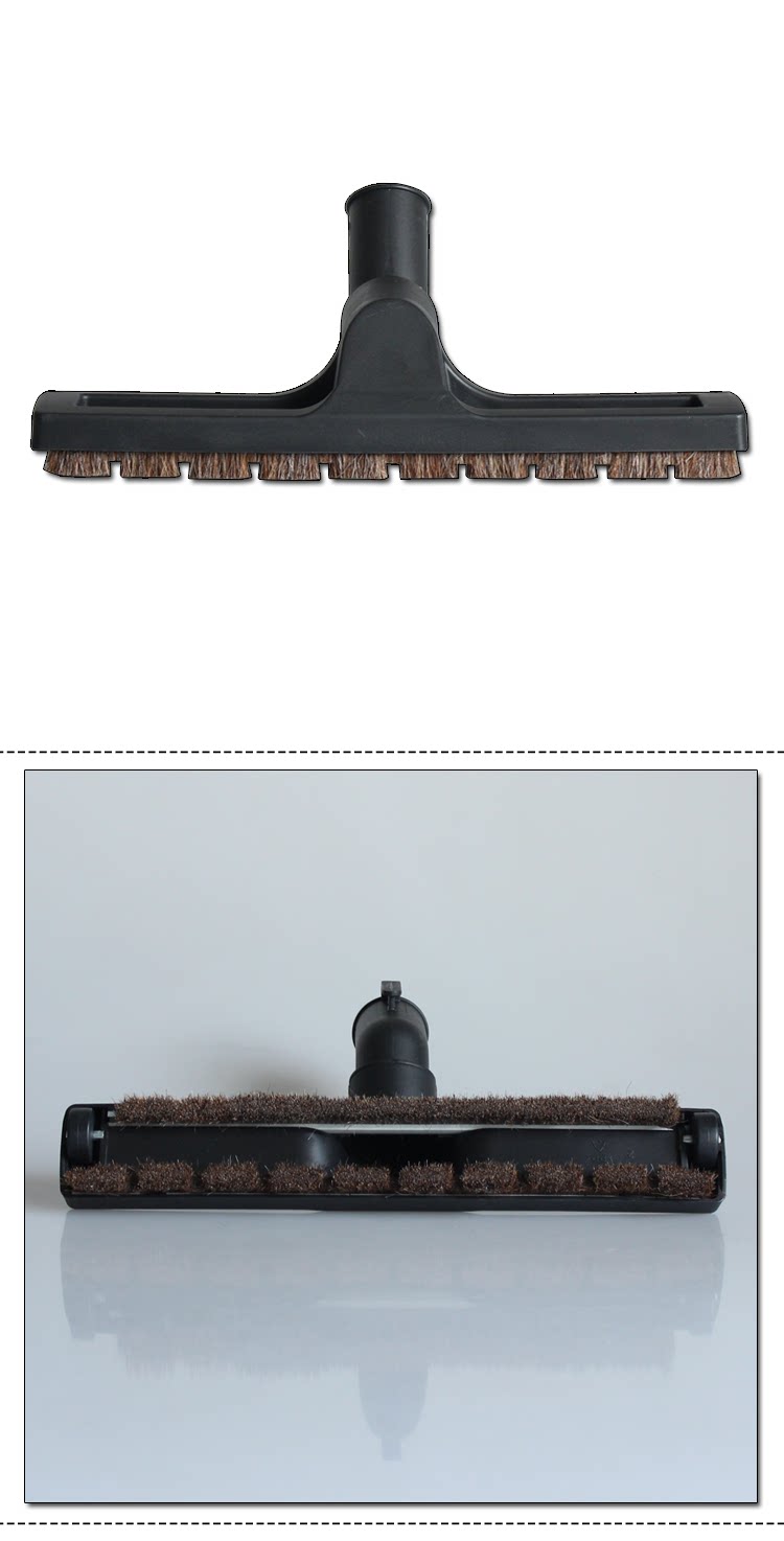 Vacuum cleaner accessories wheeled horse hair floor brush suction nozzle brush head interface inner diameter 32mm