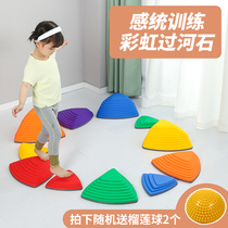 Kindergarten childrens vestibular sensory integration Focus training equipment Outdoor toys Crossing the river stone Balance plank bridge Stepping stone