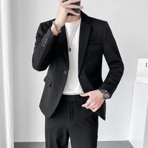 2021 autumn boys suit youth casual simple suit business dress small suit bridegroom light loose