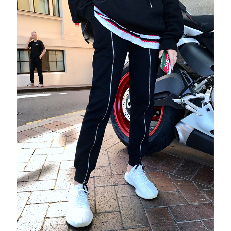 X Panda Zipper Sweat Pants Women Loose Thick Cotton Pants Casual Pants Feet Pants Harem X Panda Zipper Sweat Pants Women Loose Thick Cotton Pants Casual Pants Feet Pants Harem