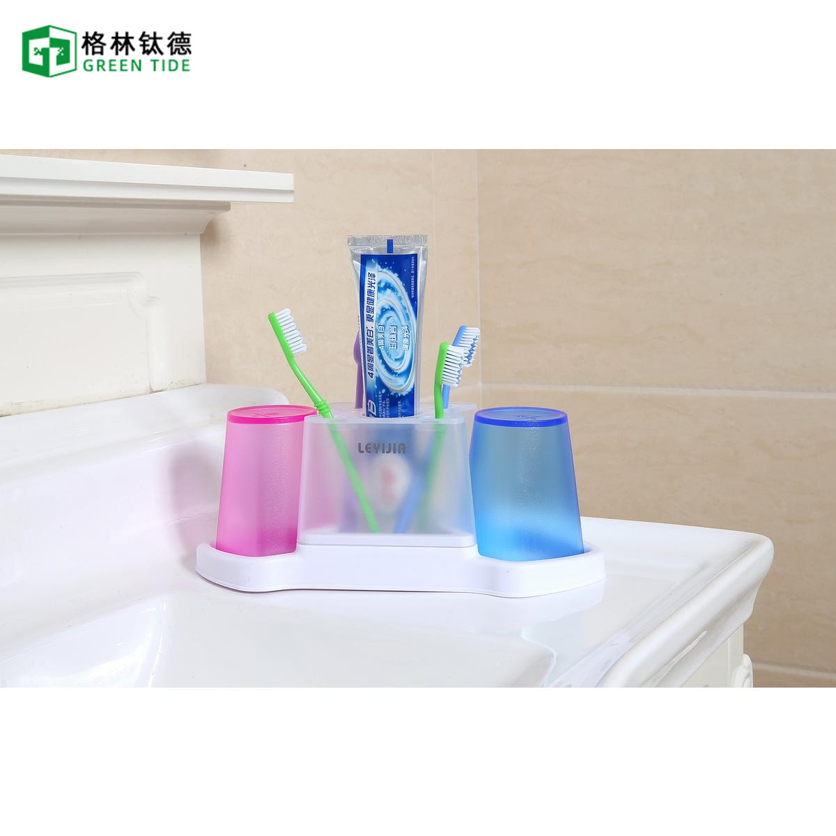 Creative Two-Mouthed House Couple Wash Suit Squeeze Toothpaste Rack Toothbrush Case Mouthwash Cup Tooth-cylinder