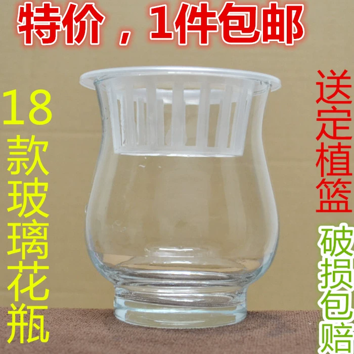 Bình thủy tinh thủy canh trong suốt không đáy chậu hoa chậu cây đựng đồ dùng bộ chậu khủng long vành đai trứng trồng giỏ với - Vase / Bồn hoa & Kệ