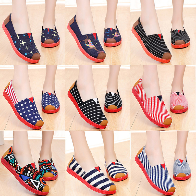 (Foot Dakang) Breathable Sloth Shoes Women's Shoes Women's Sails Shoes Women Single Shoes Flat Bottom Old Beijing Cloth Shoes Women Soft Bottom Shoes