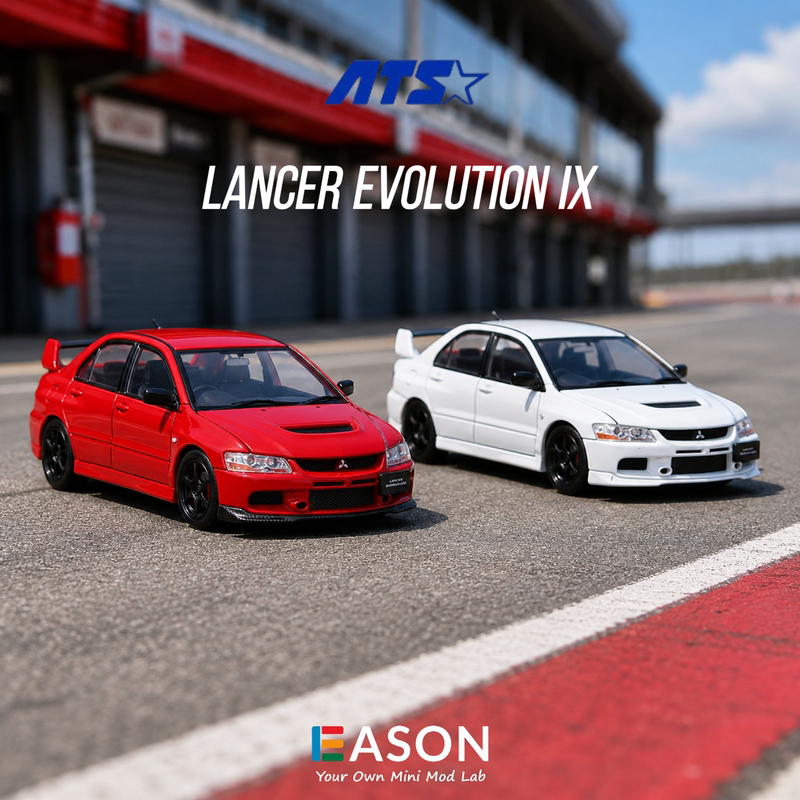 Ats Mitsubishi Evo9 Ix Lancer Open-Top Version 1:64 Alloy Car Model Collectible Display Piece