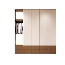 Sophia mid-century style overall wardrobe furniture whole house custom wardrobe home bedroom 2024 new hot style Mocha