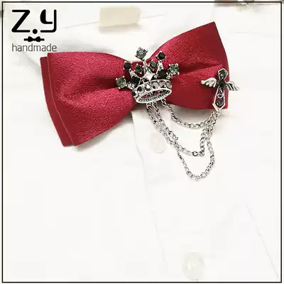 zy original personality custom children adult bow tie handmade shirt quality rhinestone student flower girl collar flower