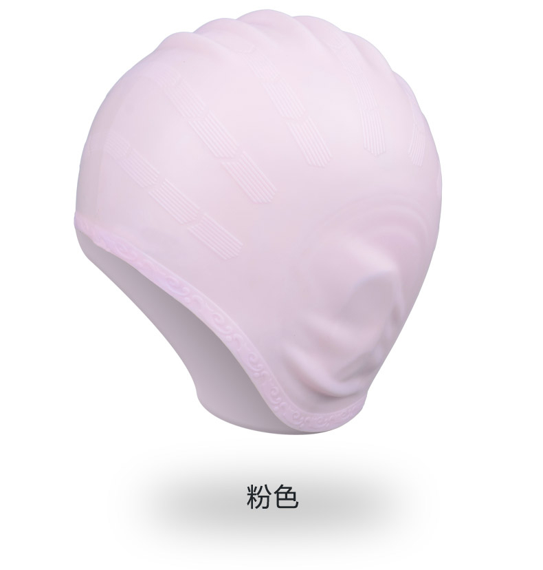 Xia Langfeng tai bảo vệ mũ bơi nữ đích thực unisex dài tóc không thấm nước thoải mái silicone bơi mũ 	mũ bơi có bịt tai
