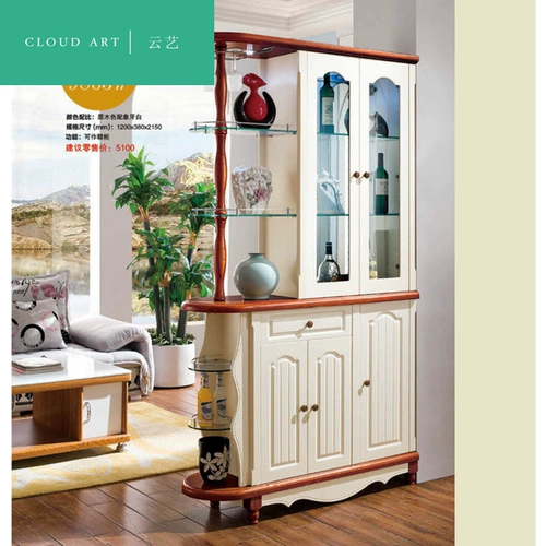 Средиземноморская доска шкафа крыльца двойной винный шкаф для перекрестков шкаф