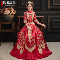 Xiuhe clothing 2021 new summer wedding bride Xiuhe Chinese wedding dress toast dress dress thin show kimono