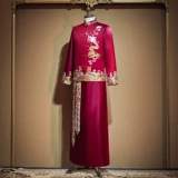 Традиционный свадебный наряд Сюхэ, мужское свадебное платье, вечернее платье, коллекция 2021, китайский стиль, 2023, дракон и феникс