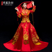 Xiuhe dress bride 2021 new toast dress wedding Xiuhe Chinese wedding dress wedding dress Wo dress female show kimono