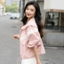 Quần áo chống nắng 2021 mới mùa hè ngắn Hàn Quốc áo khoác thể thao giản dị của phụ nữ áo chống nắng mỏng áo chống nắng quần áo - Áo khoác ngắn Áo khoác ngắn