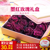 Ink red gift box selected large flowers 16 large freeze-dried roses Better quality and nutrition Rare quantity