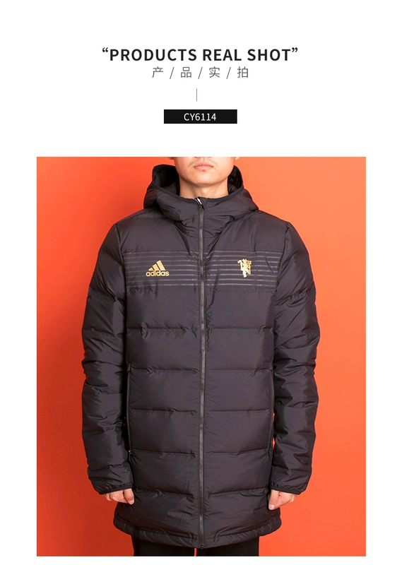 Adidas down jacket nam 18 mùa đông mới ngoài trời áo lông ấm áp xuống áo khoác thể thao CY6114