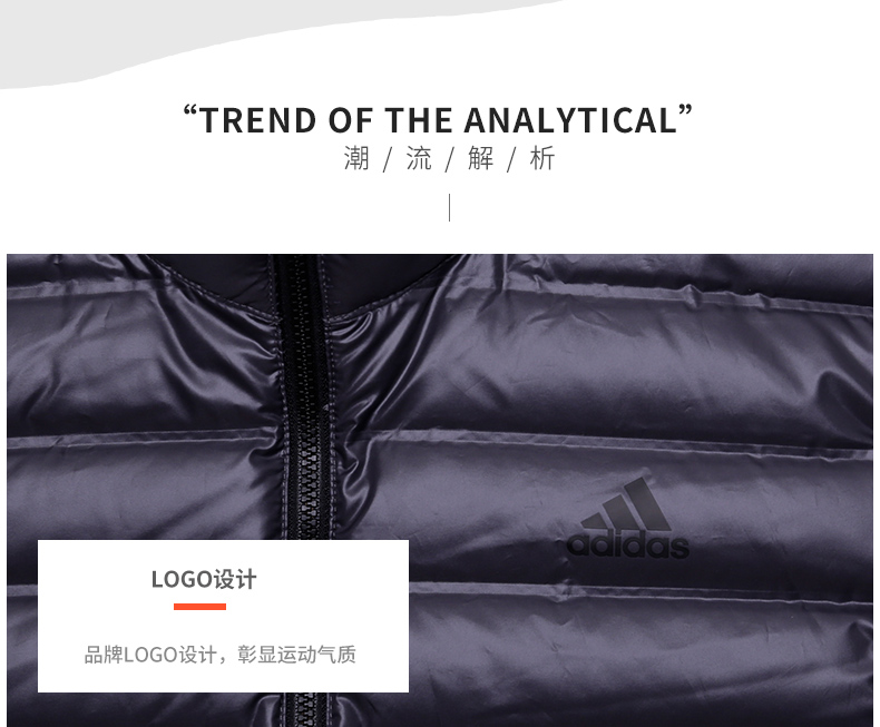 Adidas down jacket nam 18 mùa đông mới thể thao ấm áp cổ áo xuống vest vest BS1566 3 áo khoác adidas vrct chính hàng