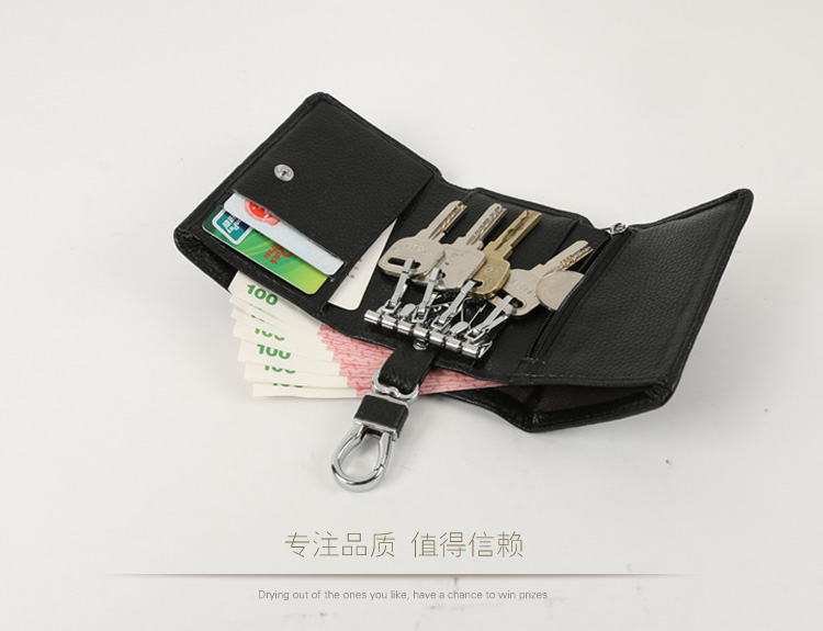 Bao Nika đa chức năng túi da ví nam nữ phiên bản tiếng Hàn của ví tiền xu ngắn 59 - Trường hợp chính túi đựng chìa khóa xe