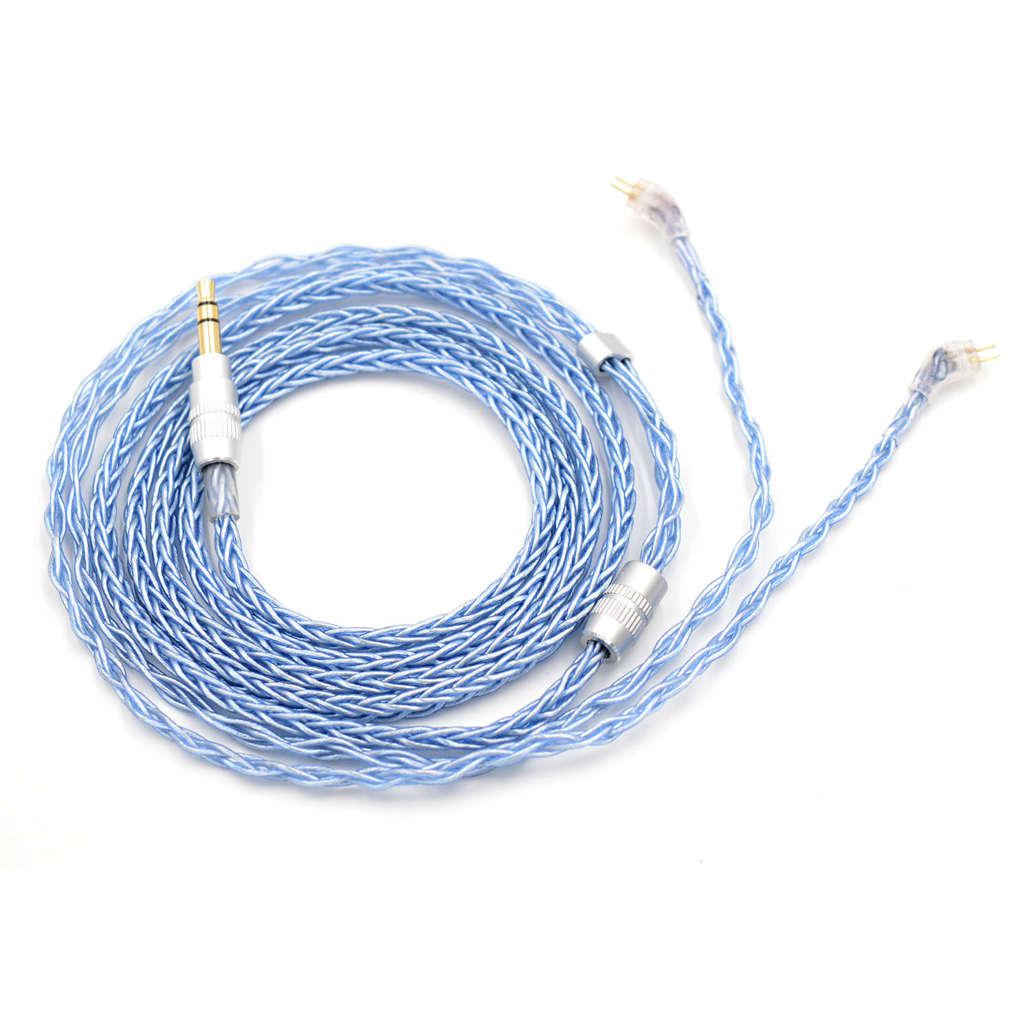 BQEYZ 8 strands single crystal copper silver plated DIY handwoven headphones upgrade wire