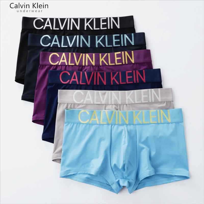 Red Ck Underwear for Men in Their Zodiac Year, Sporty Color-Blocked Letter Waistband, Comfortable Low-Rise Fitted Boxer Briefs Nb1702