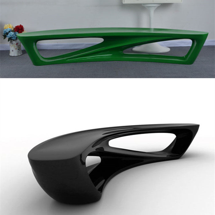 Creative Glass Fiber Arc Long Bench Moon Chair Big Bend Stool Mall Casual Public Waiting Bench Garden Villa Bench