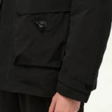 Мужской бархатный черный водоотталкивающий дорожный пуховик, зимняя куртка, утиный пух