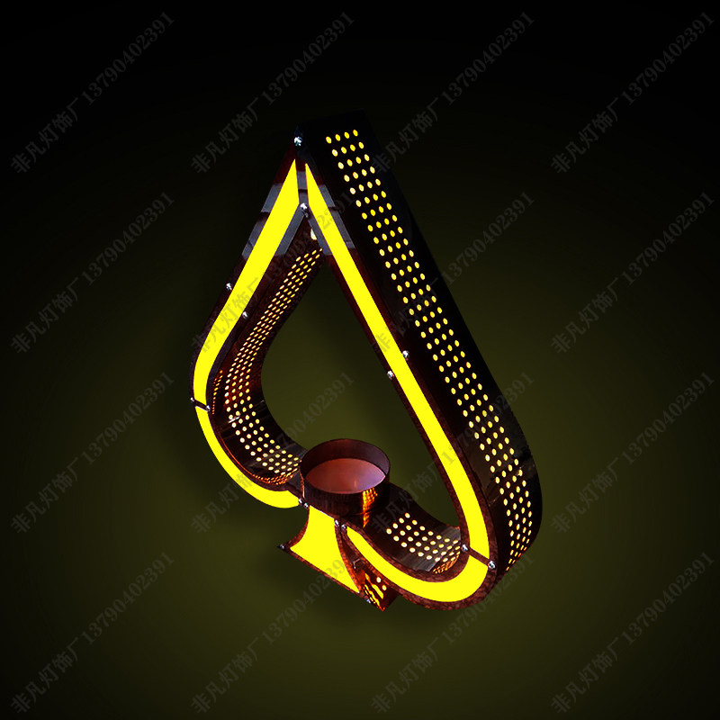 Bar ktv spades a luminous wine holder led rechargeable wine base night champagne wine holder custom