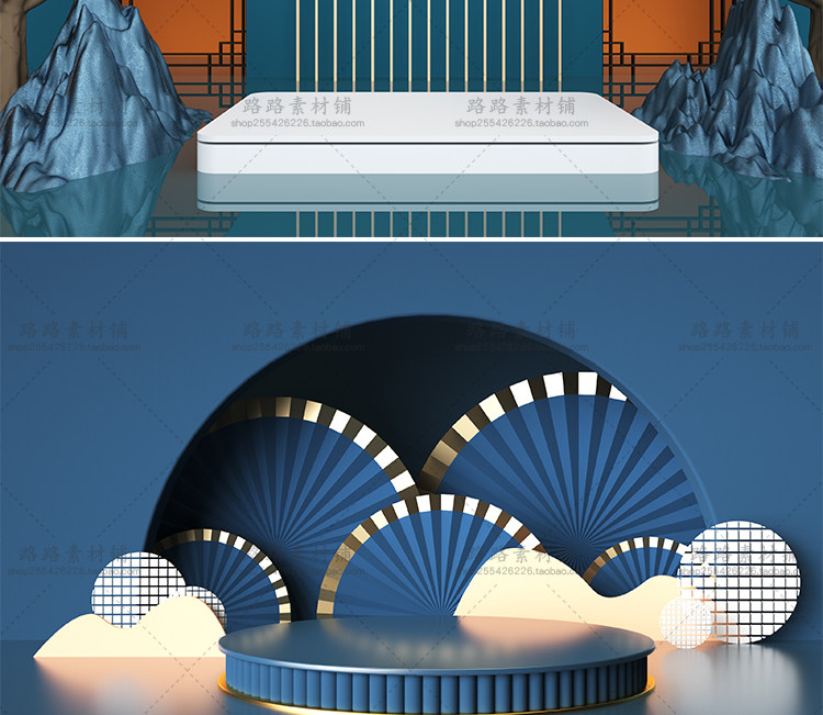 模型-C4D国潮场景模型精选集，110个C4D文件+PSD文件+JPG预览图插图25小新卖蜡笔
