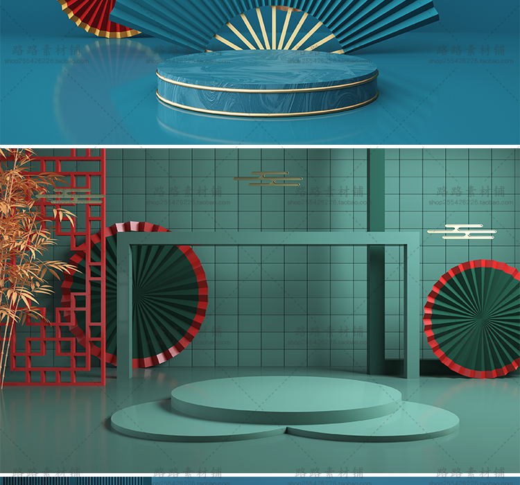 模型-C4D国潮场景模型精选集，110个C4D文件+PSD文件+JPG预览图插图4小新卖蜡笔