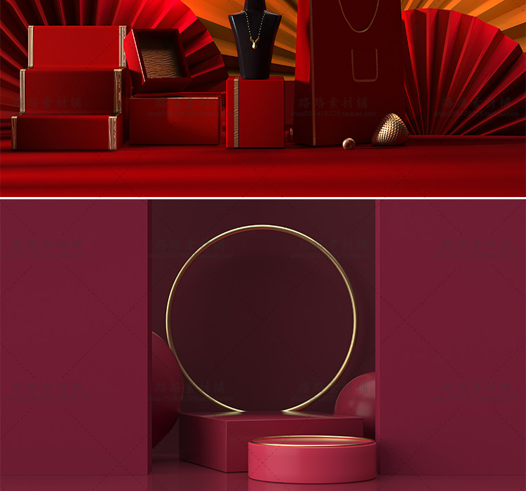 模型-C4D国潮场景模型精选集，110个C4D文件+PSD文件+JPG预览图插图11小新卖蜡笔