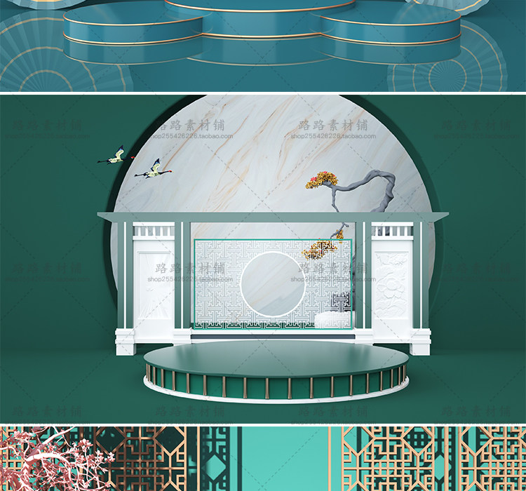 模型-C4D国潮场景模型精选集，110个C4D文件+PSD文件+JPG预览图插图41小新卖蜡笔