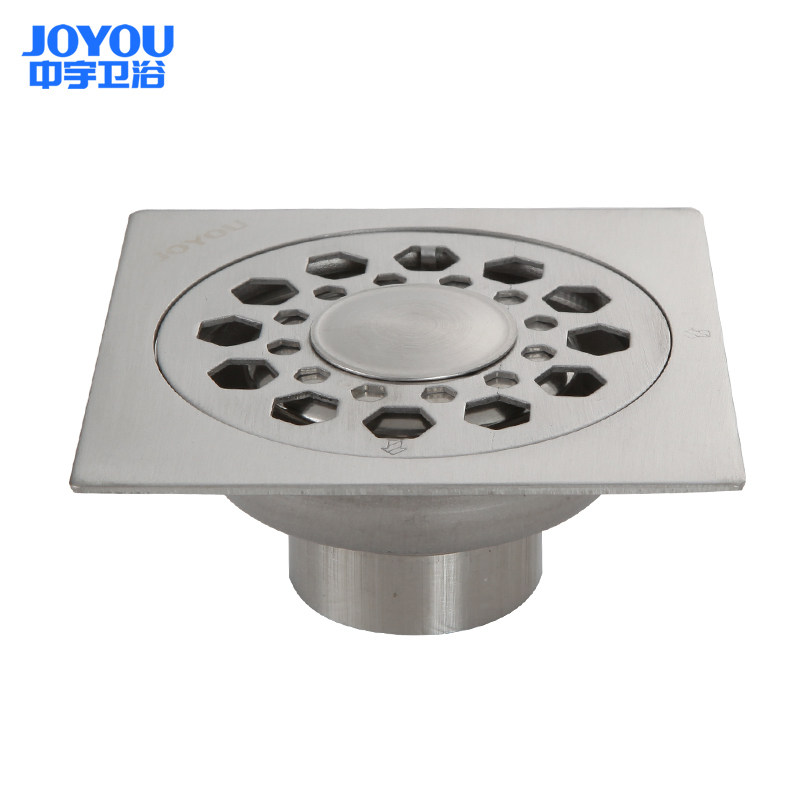 JOYOU Zhongyu floor drain bathroom water seal anti-clogging stainless steel deodorant washing machine floor drain JY34122