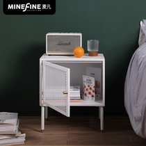 Maifan Nordic simple wrought iron bedside table Bedroom bedside storage cabinet Modern multi-function locker small cabinet