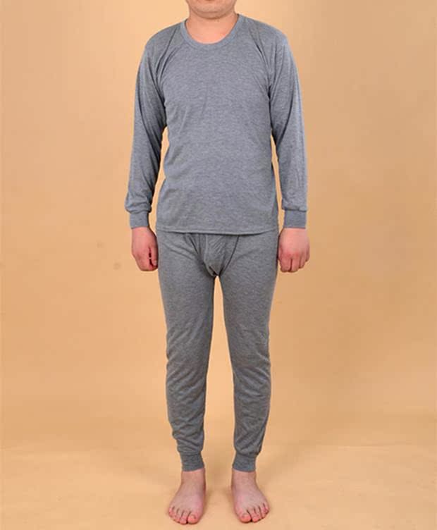 Quần áo cotton nam mùa thu quần dài phù hợp với cổ áo cao cotton đồ lót nhiệt cộng với phân bón XL áo len cotton trung niên đồ bộ
