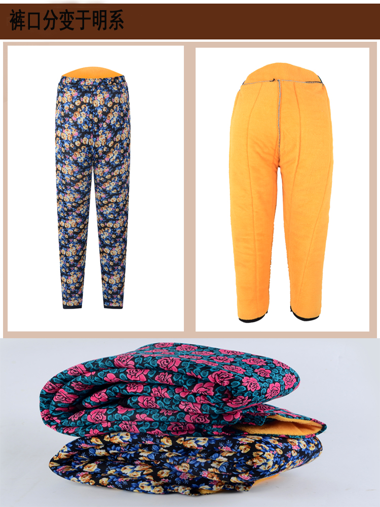 Mùa đông trung niên và bà già dày cộng với nhung ông già áo khoác cotton cotton thiết lập ấm áp bên trong và bên ngoài mặc quần áo mùa đông bà già thời trang áo phao nữ
