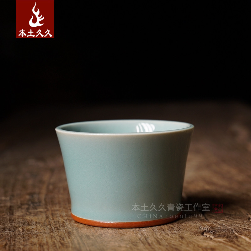 Dragon Quanqing Porcelain handmade cup Wang Chuanbin TianQinggong tea with master's cup of tea Pu'er tea Pu'er Apprentice Kiln Thin Tire Thickness Glaze