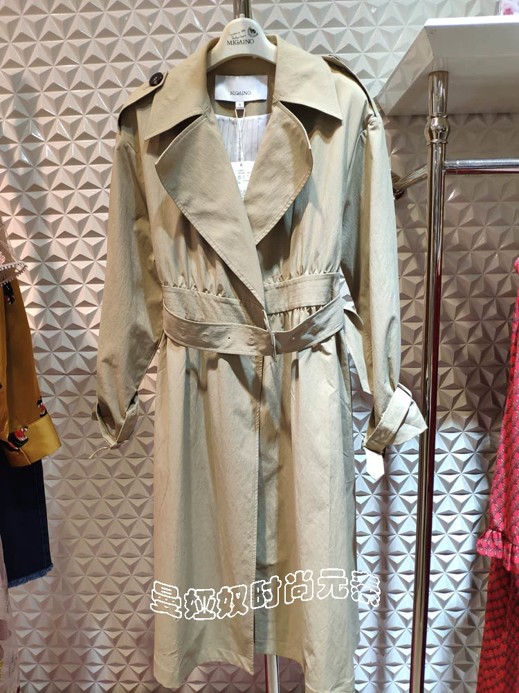 Áo khoác dạ nữ Manyanu mùa thu 2019 áo khoác mới MJ32HB025-1198 - Trench Coat
